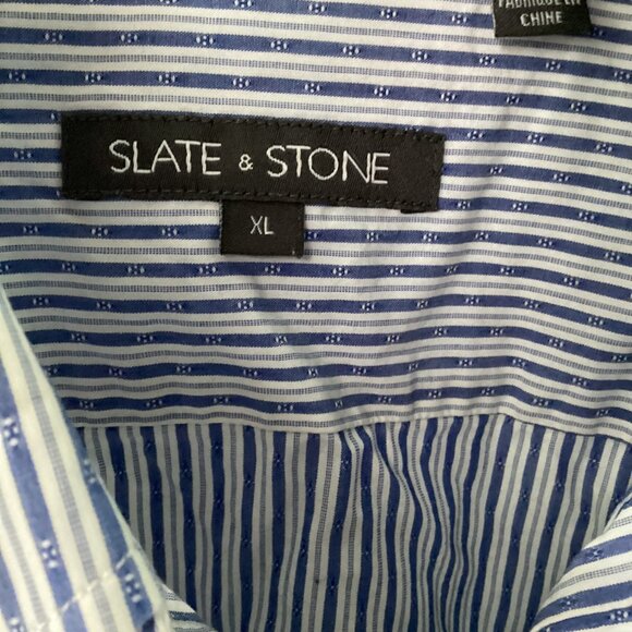 Slate and Stone blue and white stripe shirt XL - Picture 3 of 3